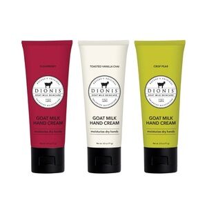 Dionis Goat Milk Hand Cream Trio, 2.5oz NIB